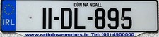 Southern Ireland Donegal County Irish Number Licence License Plate 11-DL-895