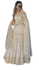 WHITE SEQUENCE LONG CHOLI