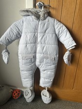 Silver Cross Grey Pram Suit/snow Suit 9-12 Months