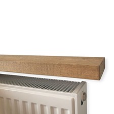 Slim Rustic Wooden floating radiator Shelf Handmade made from solid wood