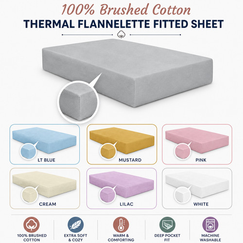 Thermal flannelette fitted - flannelette,