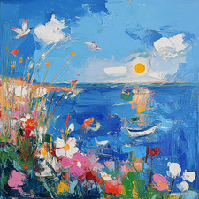 Abstract Yorkshire Coast