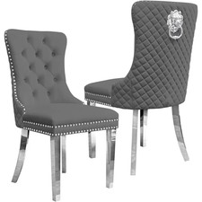 2 Luxury Velvet Dining Chairs