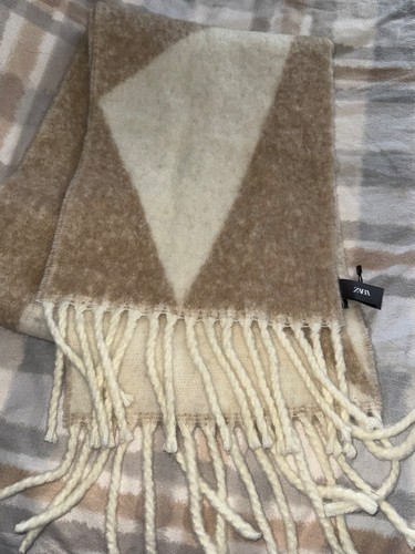 Zara beige and cream - , tassels