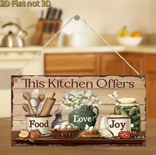 Kitchen wooden sign this - sign,