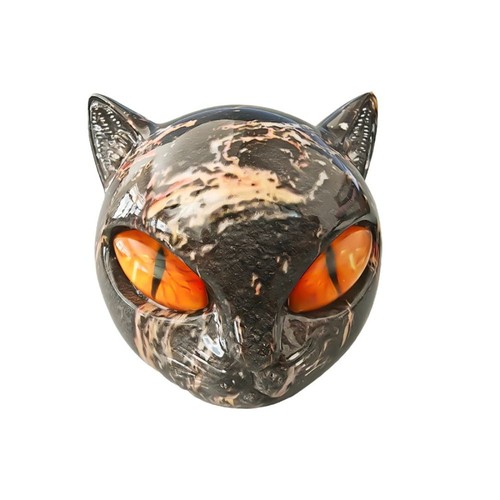 Hand carved black cat - hand-carved,