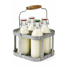 Milk Bottle Holder Galvanised