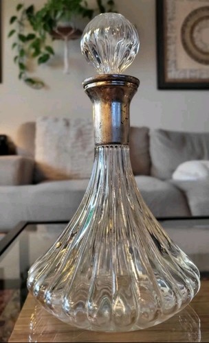 Vintage glass decanter - vintage, &