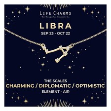 Zodiac Necklace, LIBRA Star