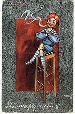 RAPHAEL TUCK 'OILETTE' COMIC POSTCARD, ''IT'S SIMPLY RIPPING'', 1907