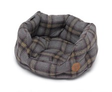 Petface Grey Tweed Check Oval