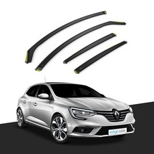 Renault Megane MK4 2016-2020 5 Door Hatchback Wind Deflectors 4pc Tinted