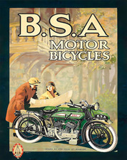 BSA Motor Bicycles Poster