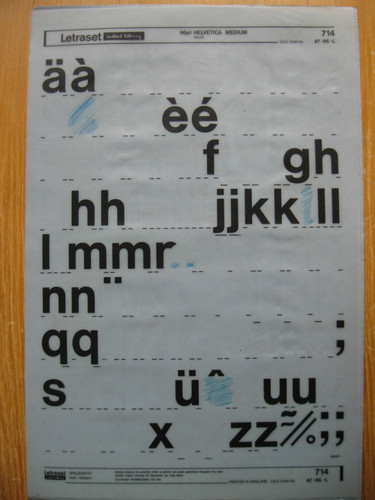 Letraset lower case - 1,