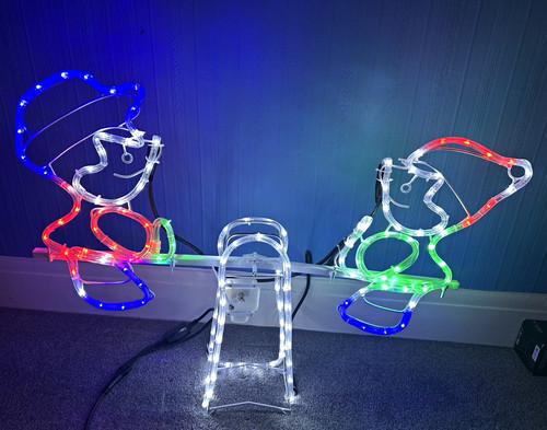 Animated seesaw christmas - animated, rope