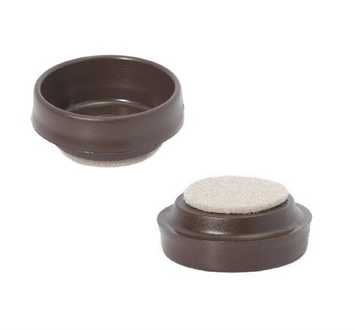 65mm brown castor cups with - brown,