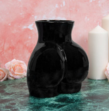 Large White Lady Bottom Bum Vase Ceramic Body Vase Female Form Art Plant Pot 