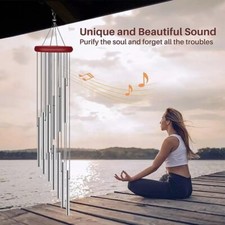 Wind Chimes Large Deep Tone Chapel Bells 6 Tubes Outdoor Garden Home Decor Gifts