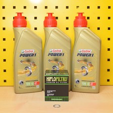 Yamaha Yzf-R6 06-23 Oil Change Set Oil Filter Hiflo Castrol Power 1 10w40