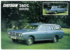 Datsun 260C Estate 1974-1975 UK Market Single Sheet Sales Brochure Nissan Cedric
