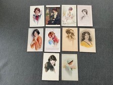 GLAMOUR LADIES - ARTIST DRAWN / SIGNED   - LARGE COLLECTION OF VINTAGE POSTCARDS