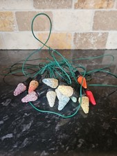 Vintage Iced Frosted Sugar Coated Christmas Lights Made In England PIFCO?