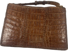 Vintage leather clutch - leather,