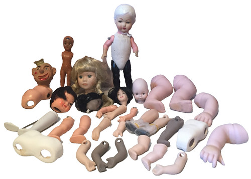 Vintage creepy doll parts - doll,