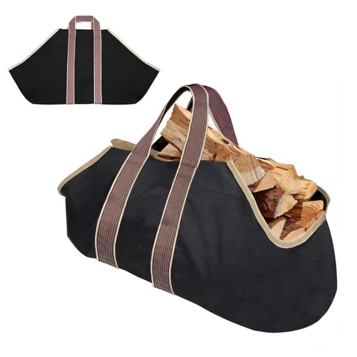 Large canvas log carrier - large,