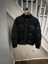 AllSaints Caisey Puffa Jacket. Black Oversized Lined Insulated Bomber Coat. L