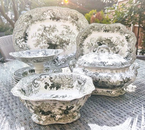 Antique staffordshire dinner - antique,