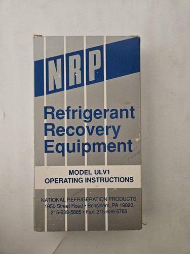 Nrp refrigerant recovery - nrp,