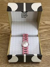 Orla Kiely OK4046 Ladies Laurel Ivy Mesh Pink Strap Watch New