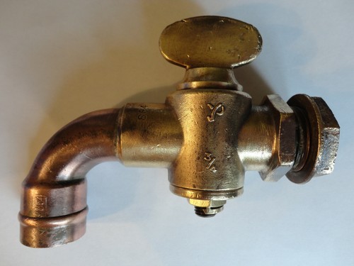 Vintage industrial brass tap - vintage,