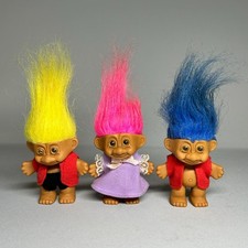 Vintage RUSS Troll Figures x 3