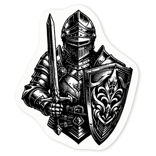 Gallant knight clear sticker - 'gallant,