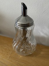 Vintage Stoha Made In Germany Glass Sugar Dispenser Pourer Swirl Design