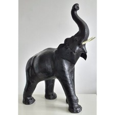Large Leather Wrapped Elephant