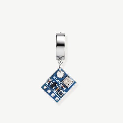 Computer chip earring - earring, |