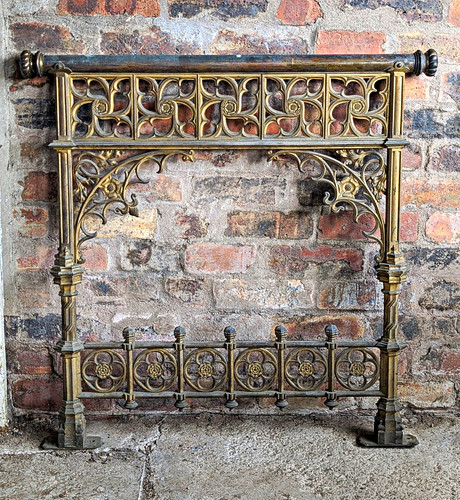 Antique brass panel from