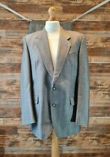 Turo Wulfing Quality Fabric Men's Grey Stripe 2 Piece Suit 40" Chest 34"W 31"L 