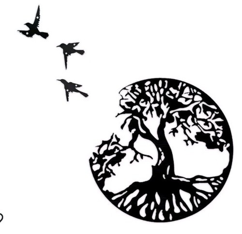 Tree life metal silhouette - tree, of