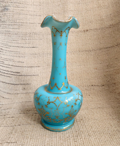 Victorian glass blue - , opaline
