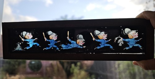Antique magic lantern slide - antique,