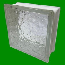 Clear bubbles glass - clear, block