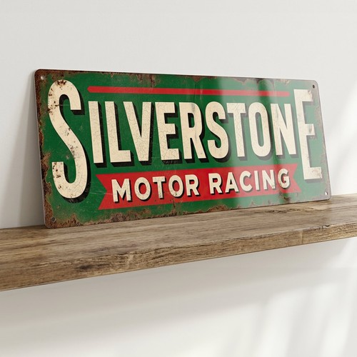 Silverstone metal sign 28cm - silverstone,