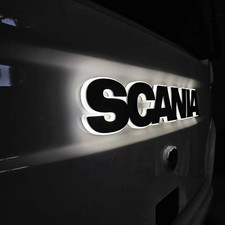 Scania Grille Badge LED Upgrade Polished Front / White LED