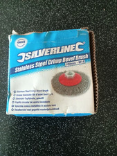 Silverline Rotary Stainless Steel Wire Wheel Brush - 100mm (450322)