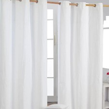 Eyelet Curtain Off White Pair