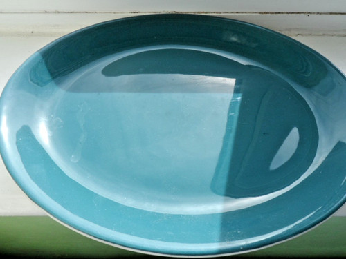 Poole blue moon oval platter - blue,
